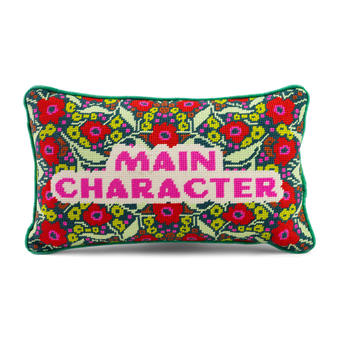 Main Character Needlepoint Pillow