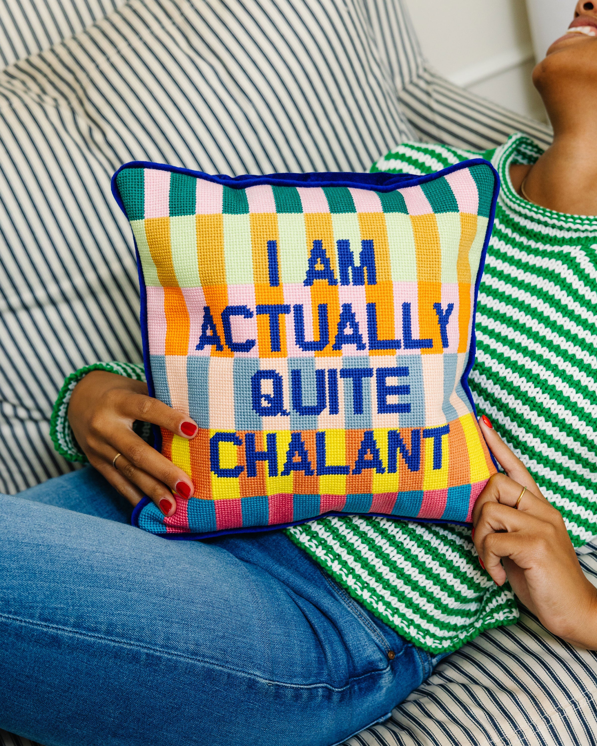 Chalant Needlepoint Pillow