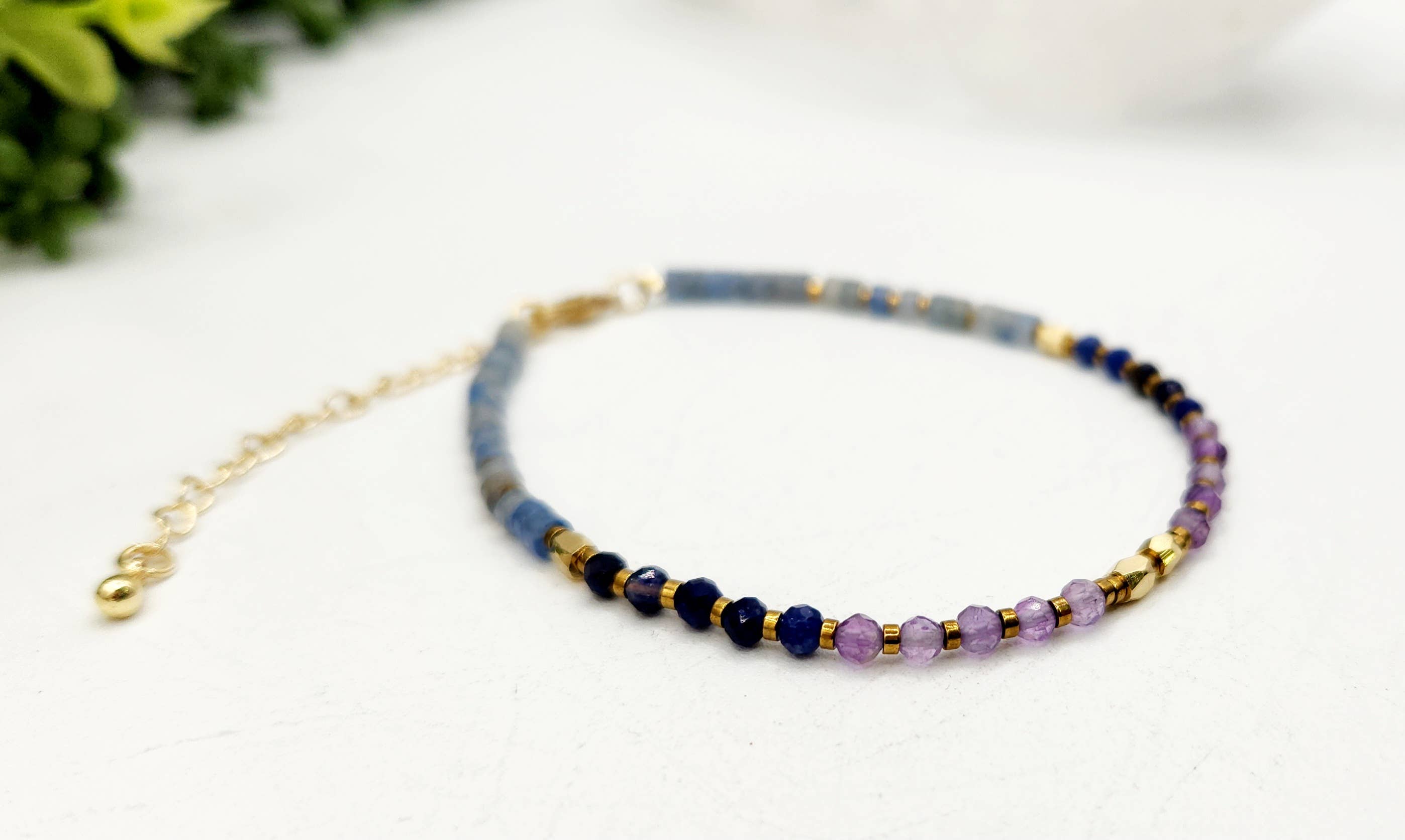 ANXIETY SUPPORT-Amethyst/Sodalite/Blue Aventurine -Bracelet