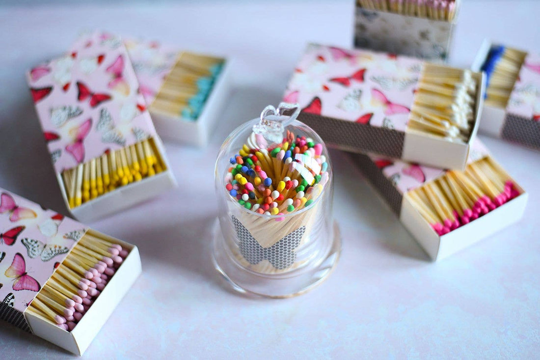 Multi Matches w/ Butterfly Accent Jar