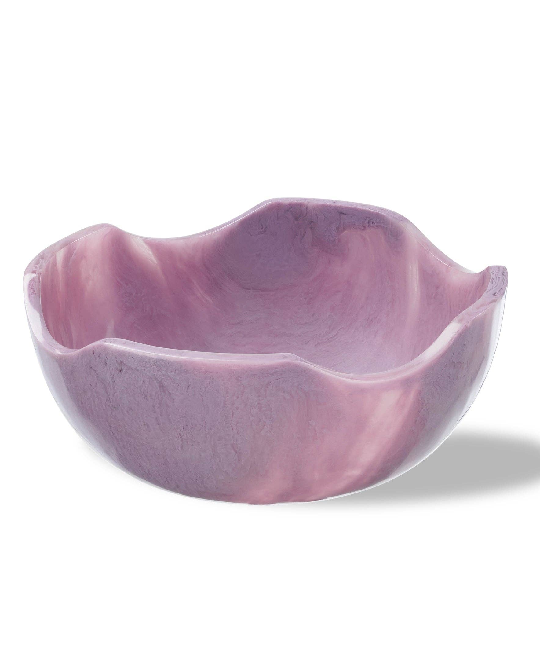 Wavy Resin Bowl: Purple / Large 13&