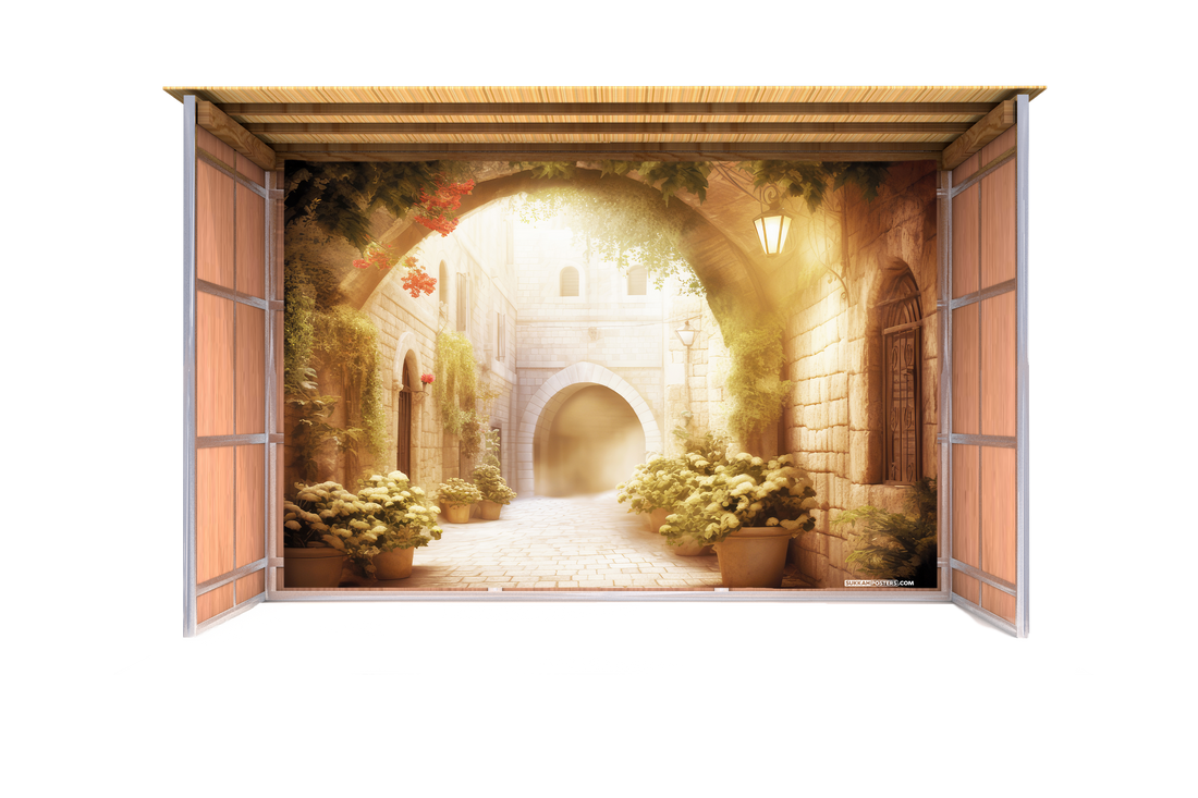 Floral Alley Sukkah Mural
