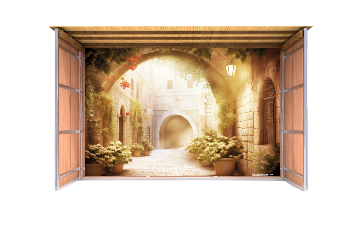 Floral Alley Sukkah Mural