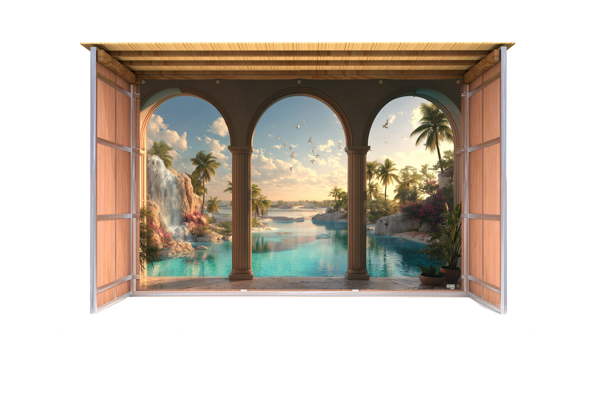 Tropical View Sukkah Mural