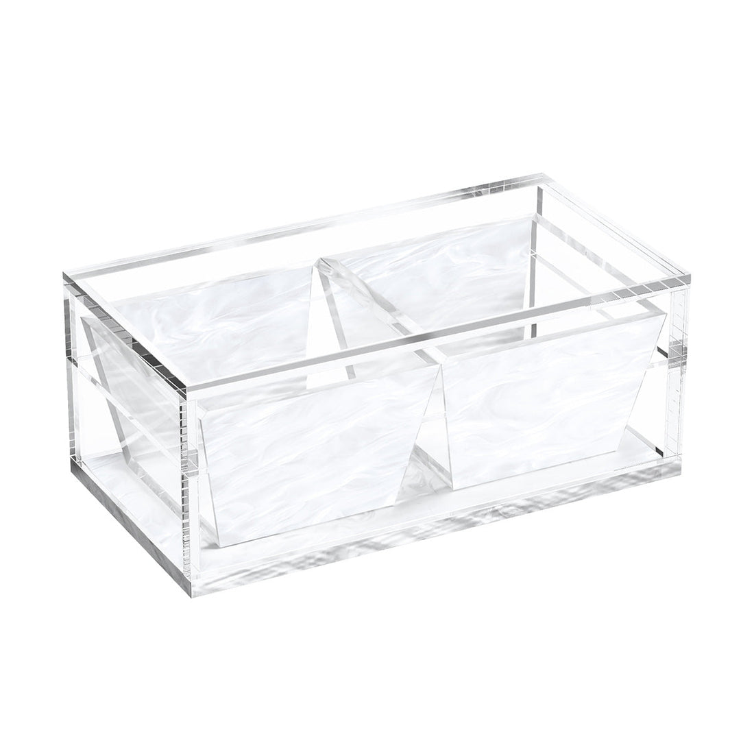 Compartment Dish (2 Dishes) - White Pearl