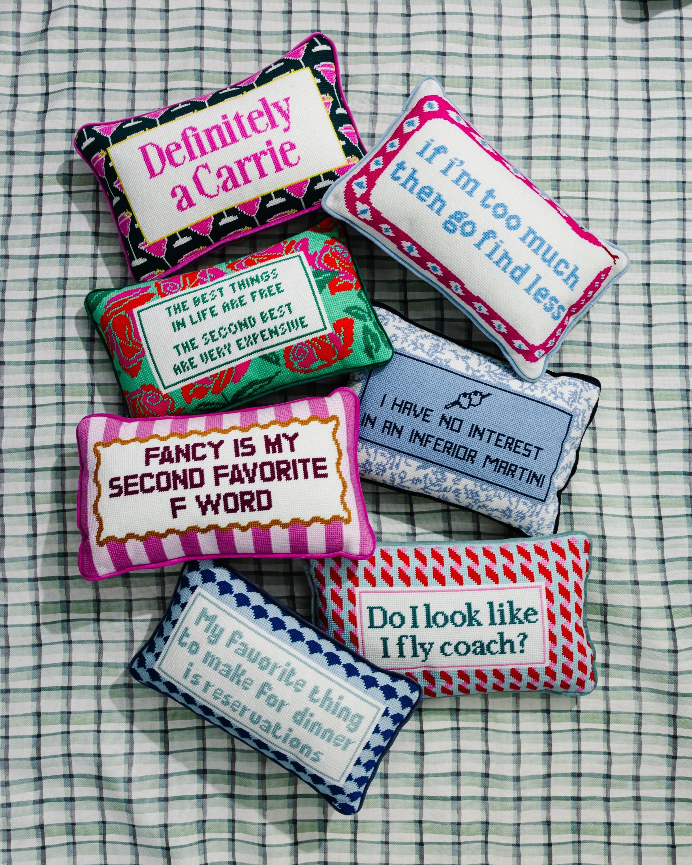 Reservations Needlepoint Pillow