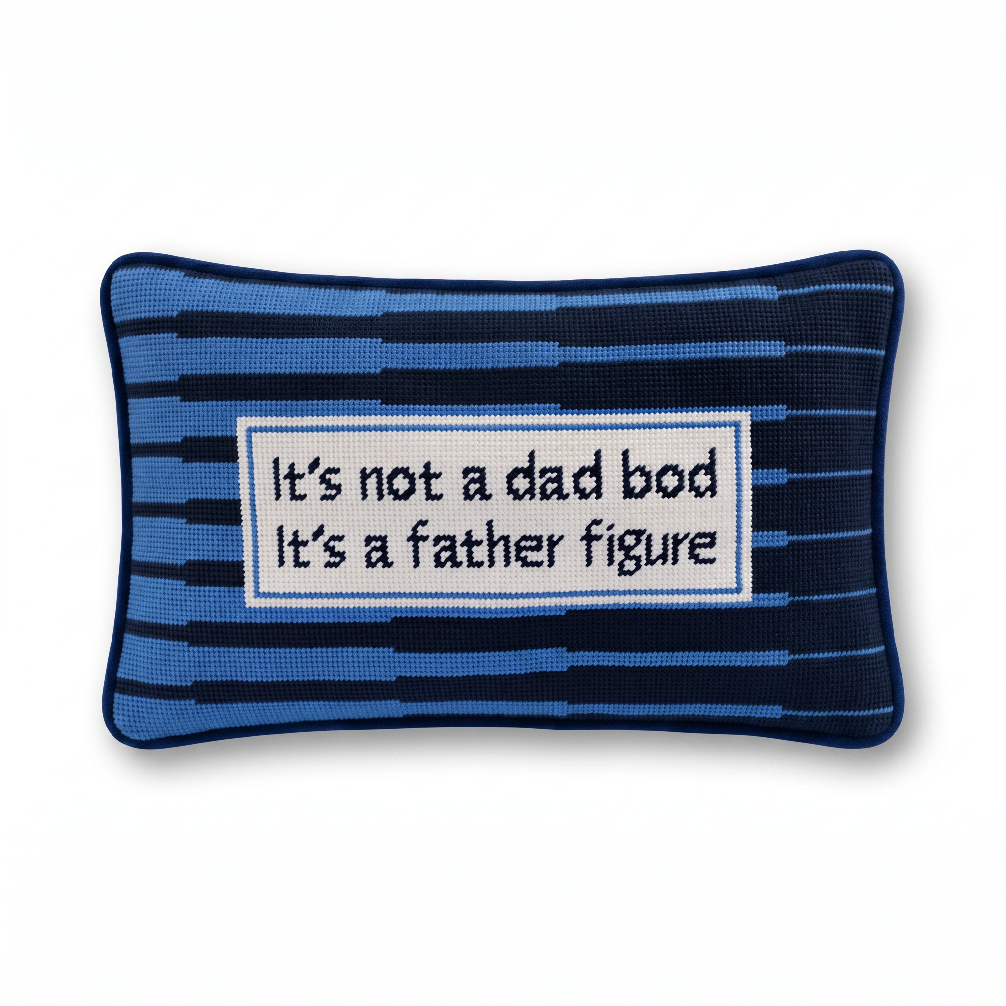 Father Figure Needlepoint Pillow