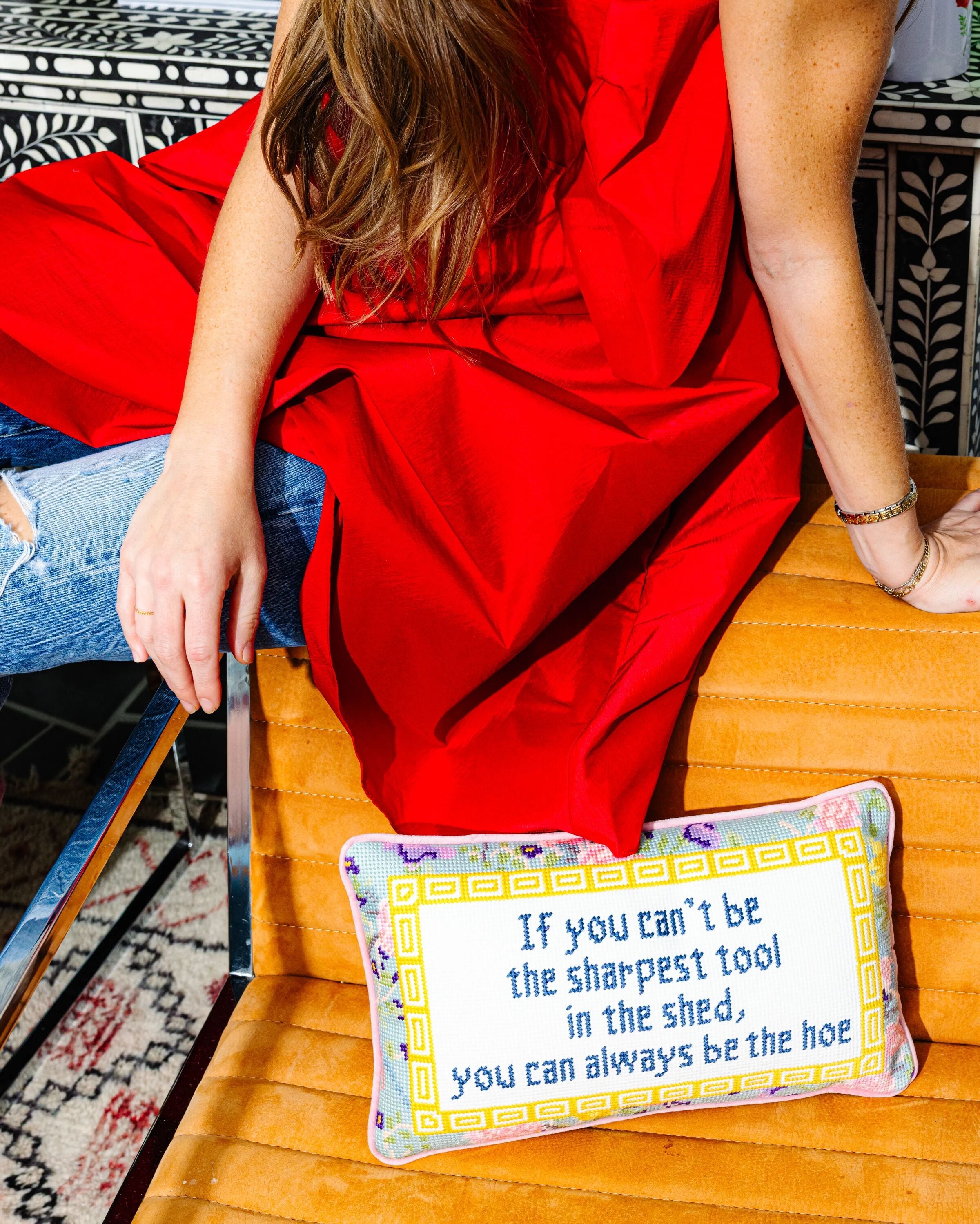 Sharpest Tool Needlepoint Pillow