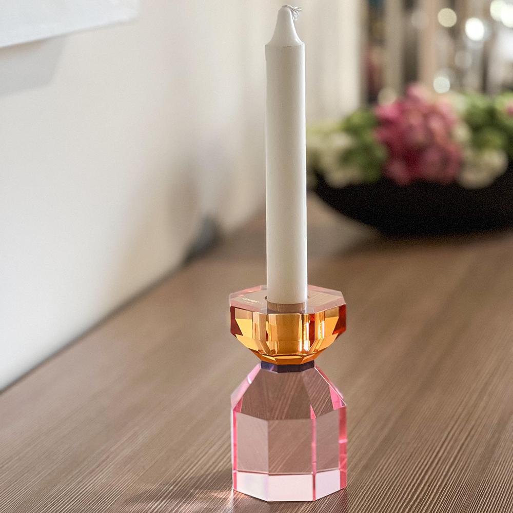 Colorful Crystal Single Candle Holder