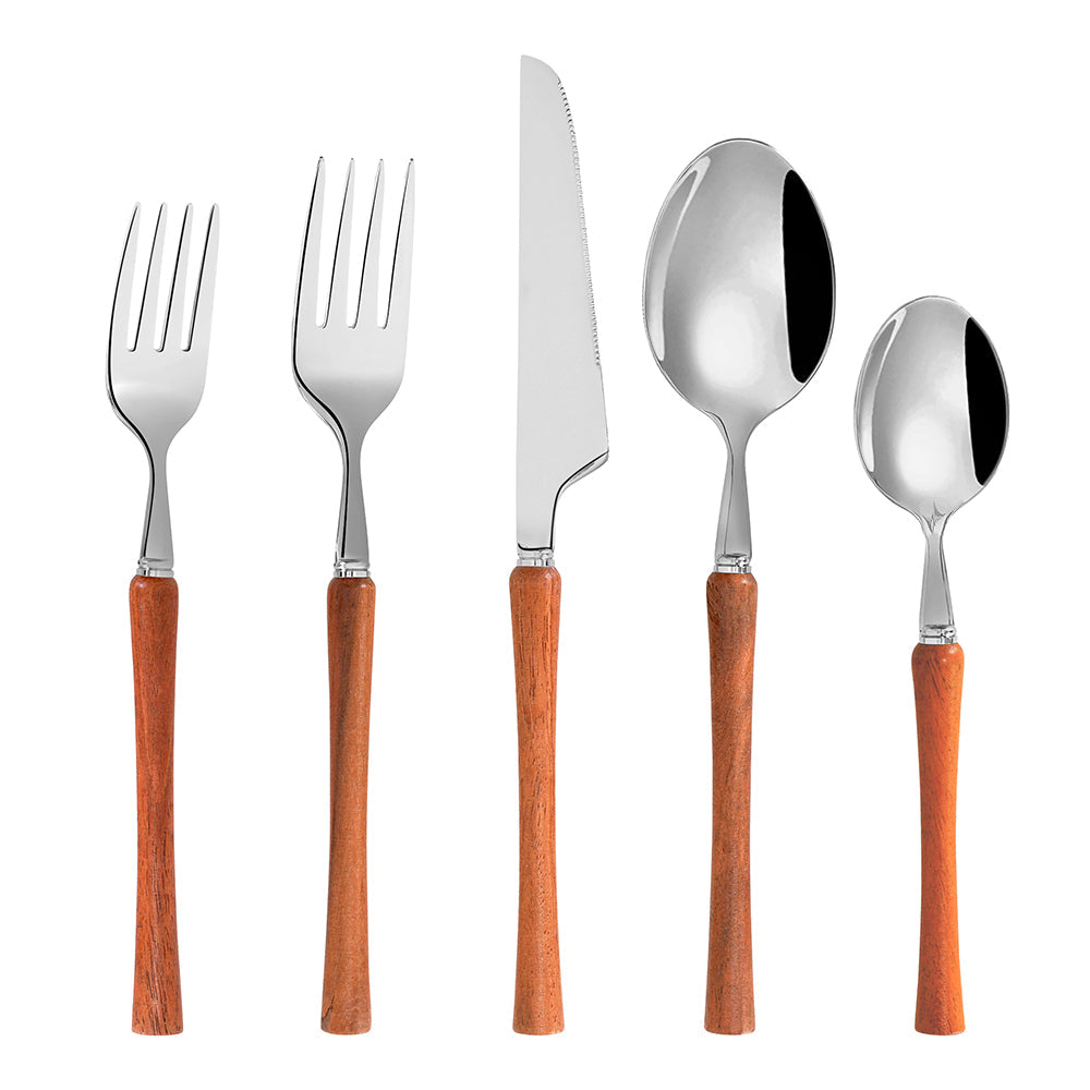 Rosewood Flatware Set