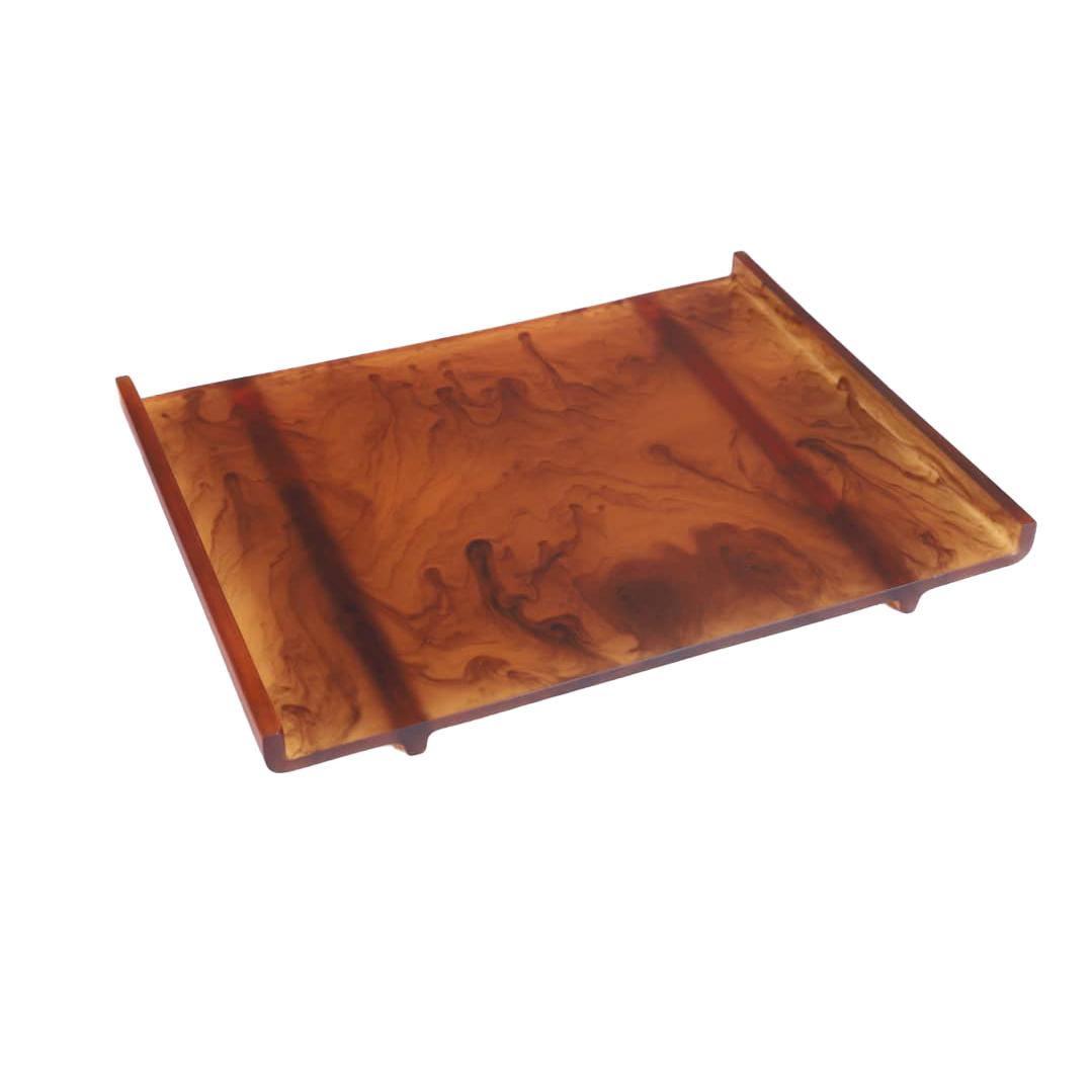 Resin Espresso Mist Swirl Tray