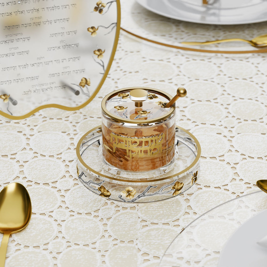 Golden Branch Honey Dish