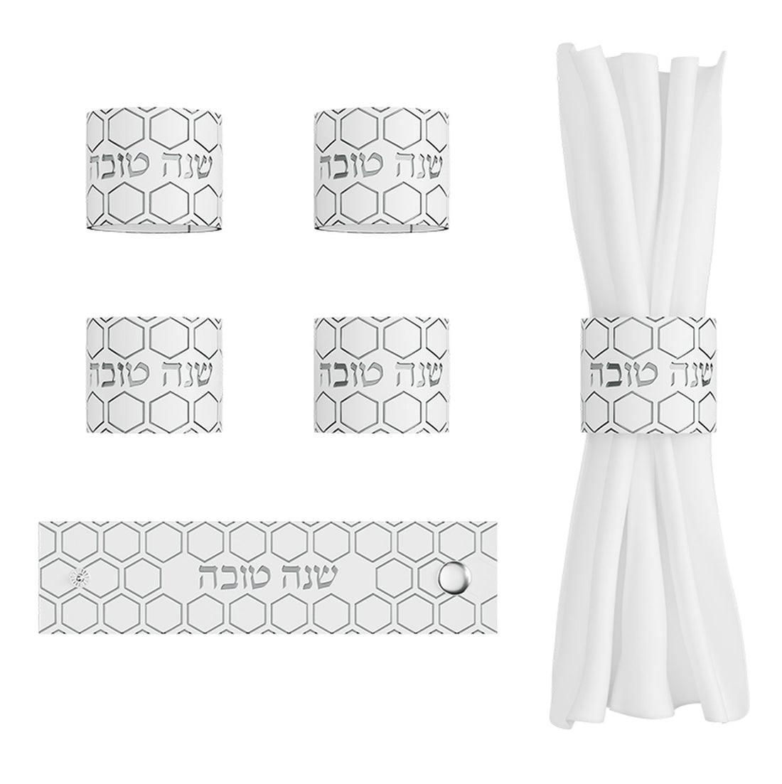 Honeycomb Rosh Hashanah Napkin Rings