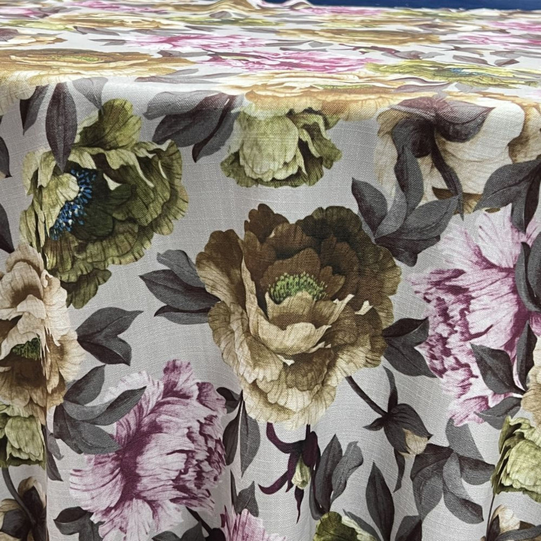 Green SPRING GARDEN Floral Digital Print - Custom Tablecloths