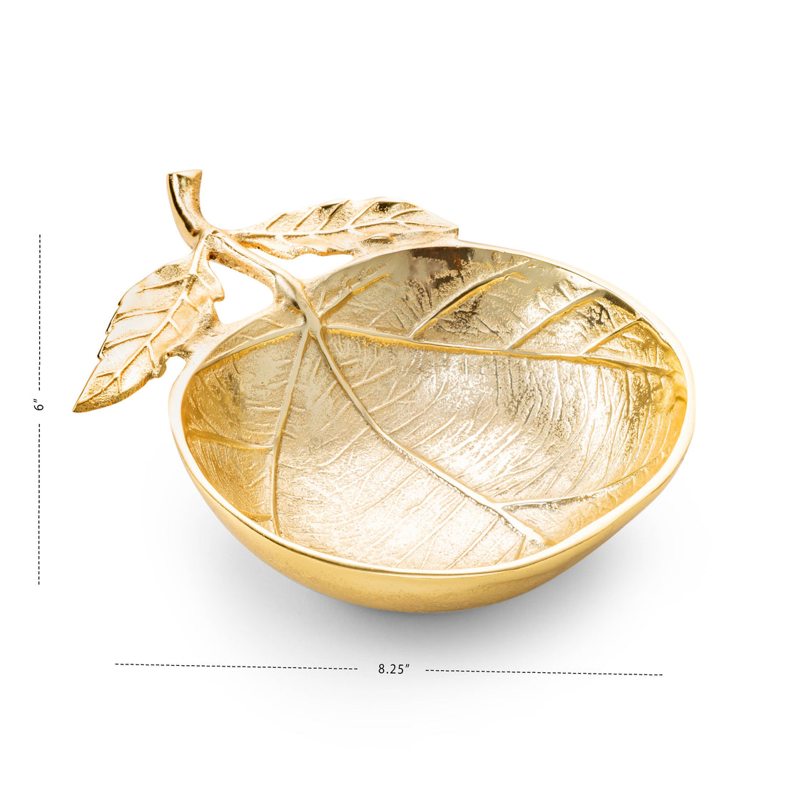 8”L Leaf Dish Gold