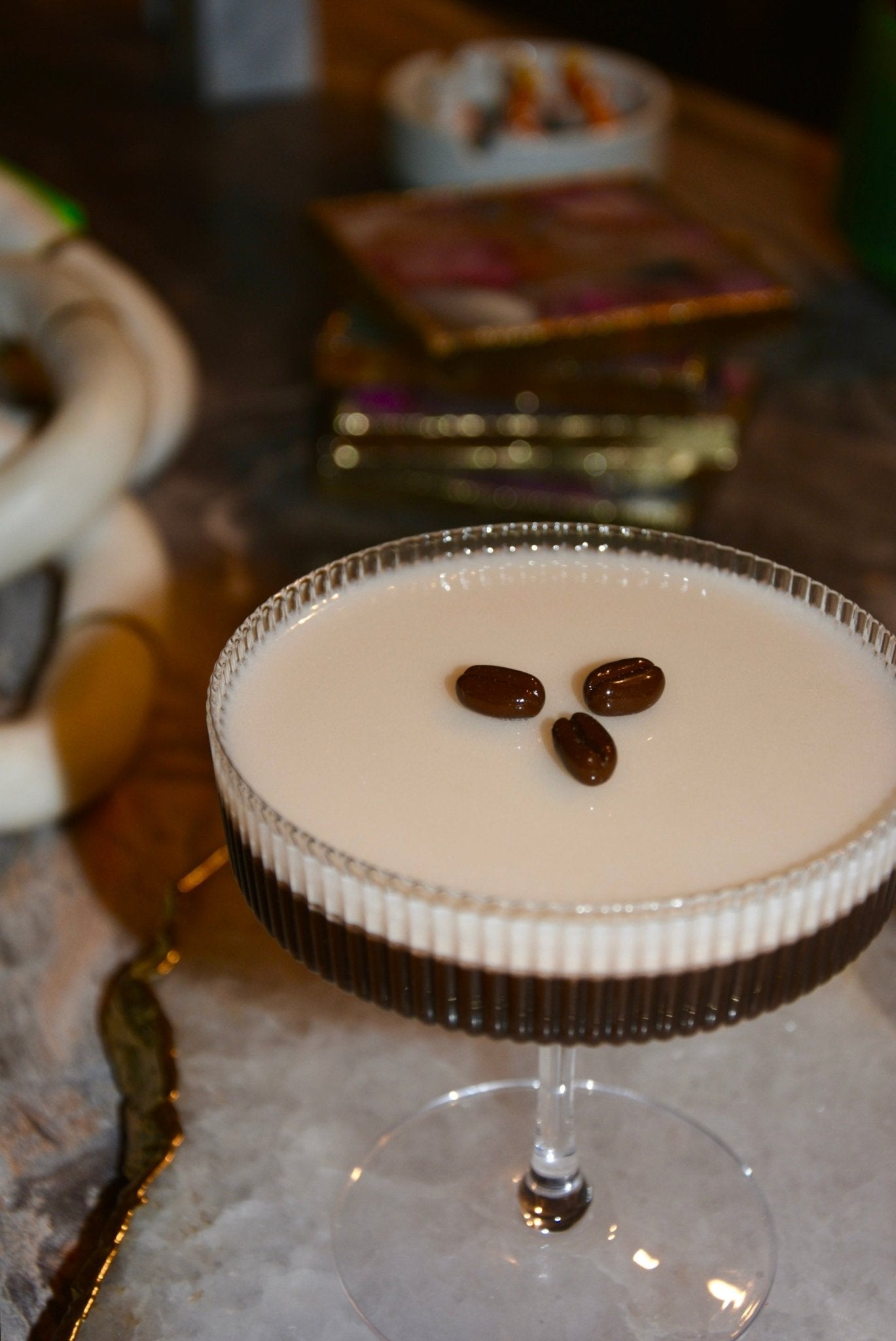 FAUX ESPRESSO MARTINI DECOR