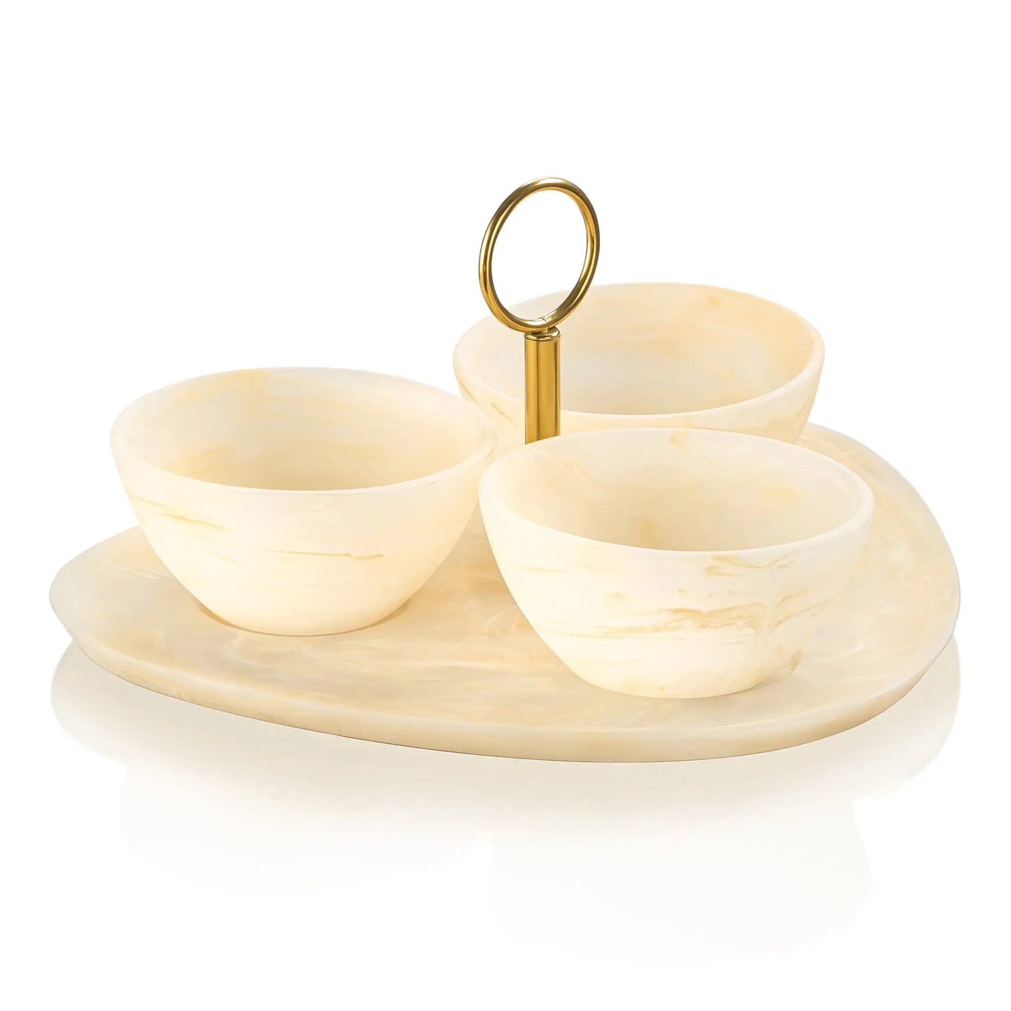 Resin Round Dip Bowl Set