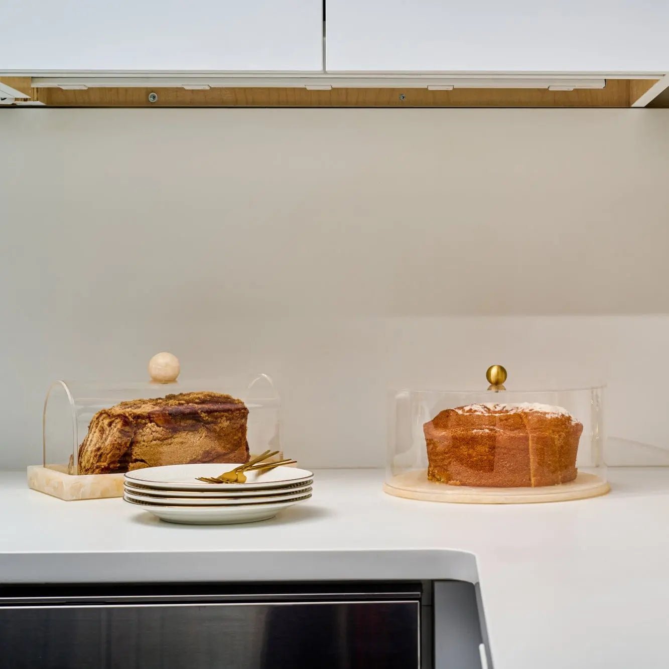 Small Rectangular Resin Cake Dome