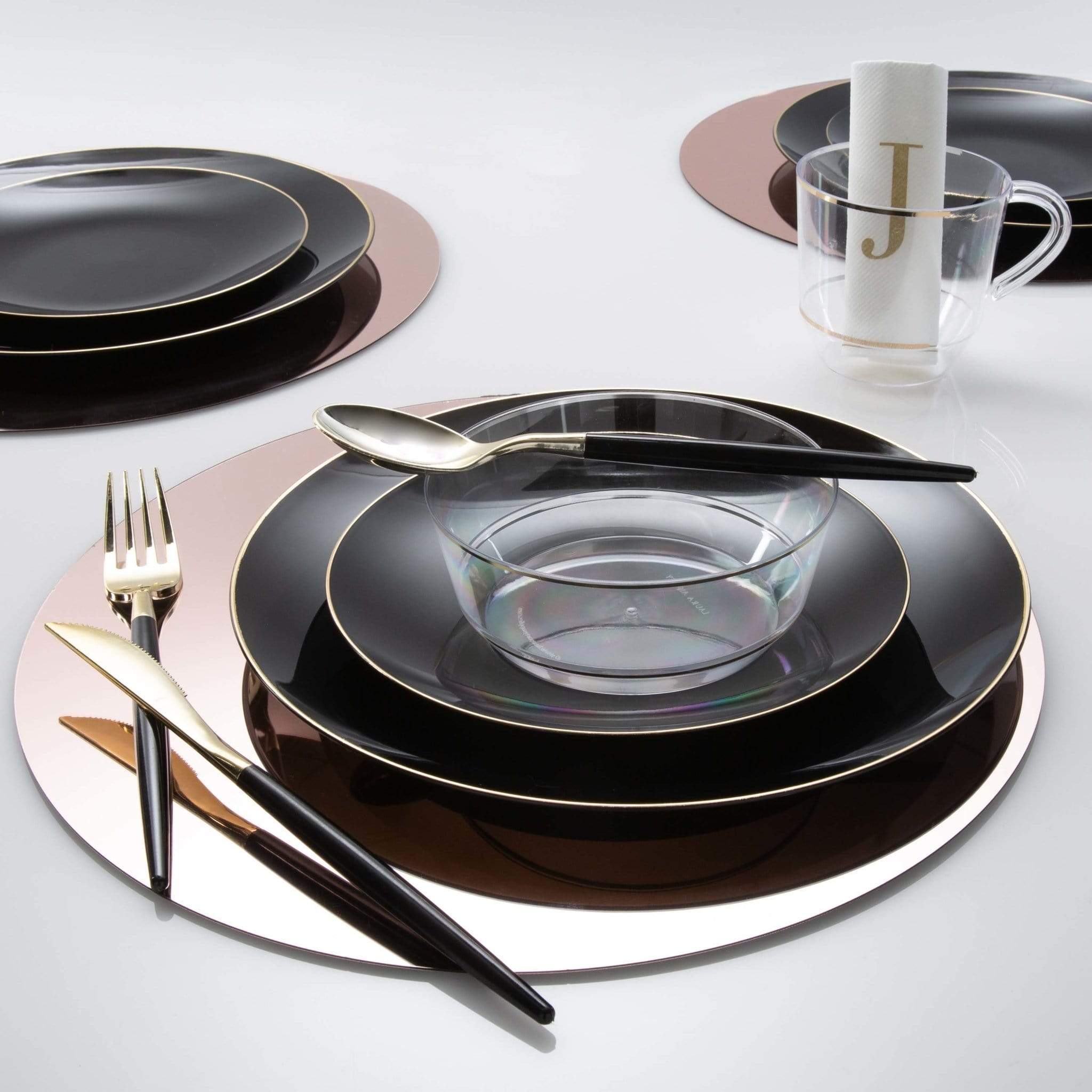 13&quot; Rose Gold Round Light Weight Mirror Charger Plate | 1 Ch