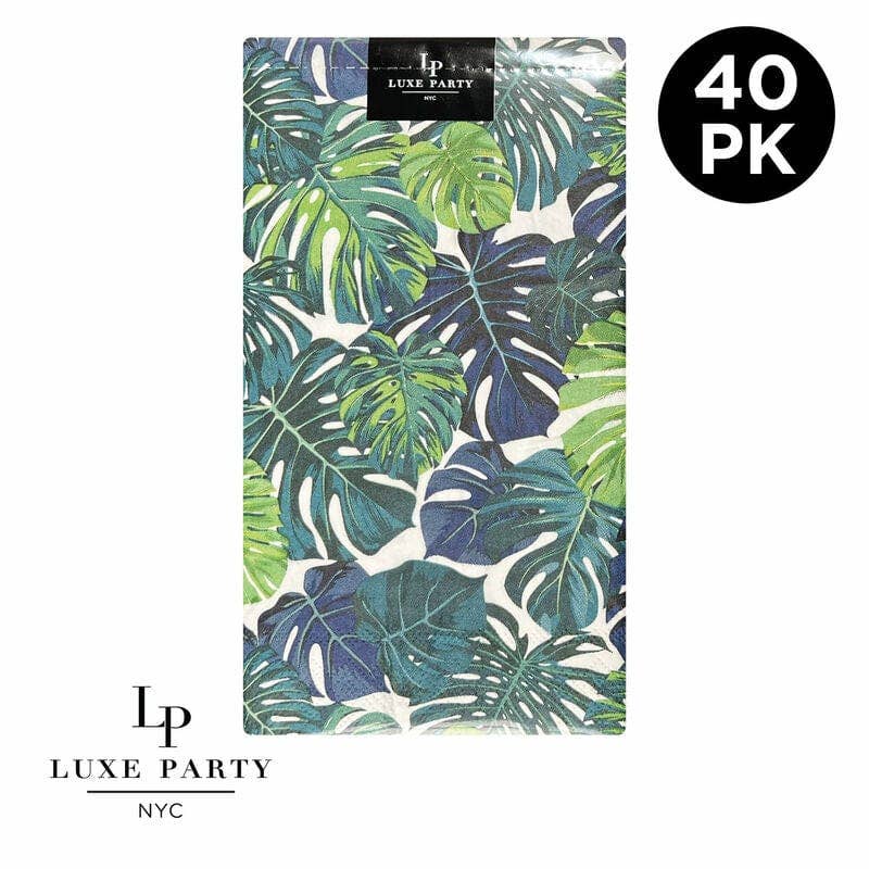 Palm Leaf Paper Dinner Napkins | 40 Napkins: 40 Dinner Napkins - 4.5&quot; x 7.75&quot;