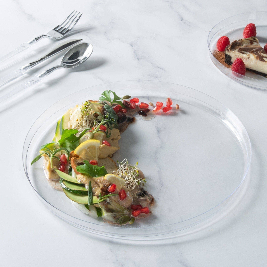 Round Clear Walled Plastic Plates | 10 Pack