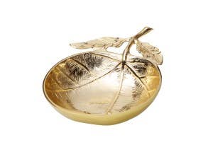 8”L Leaf Dish Gold