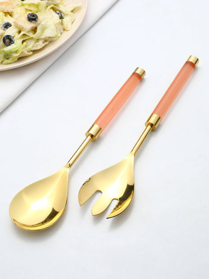 Metal &amp; Resin Salad Server 2- Piece Set