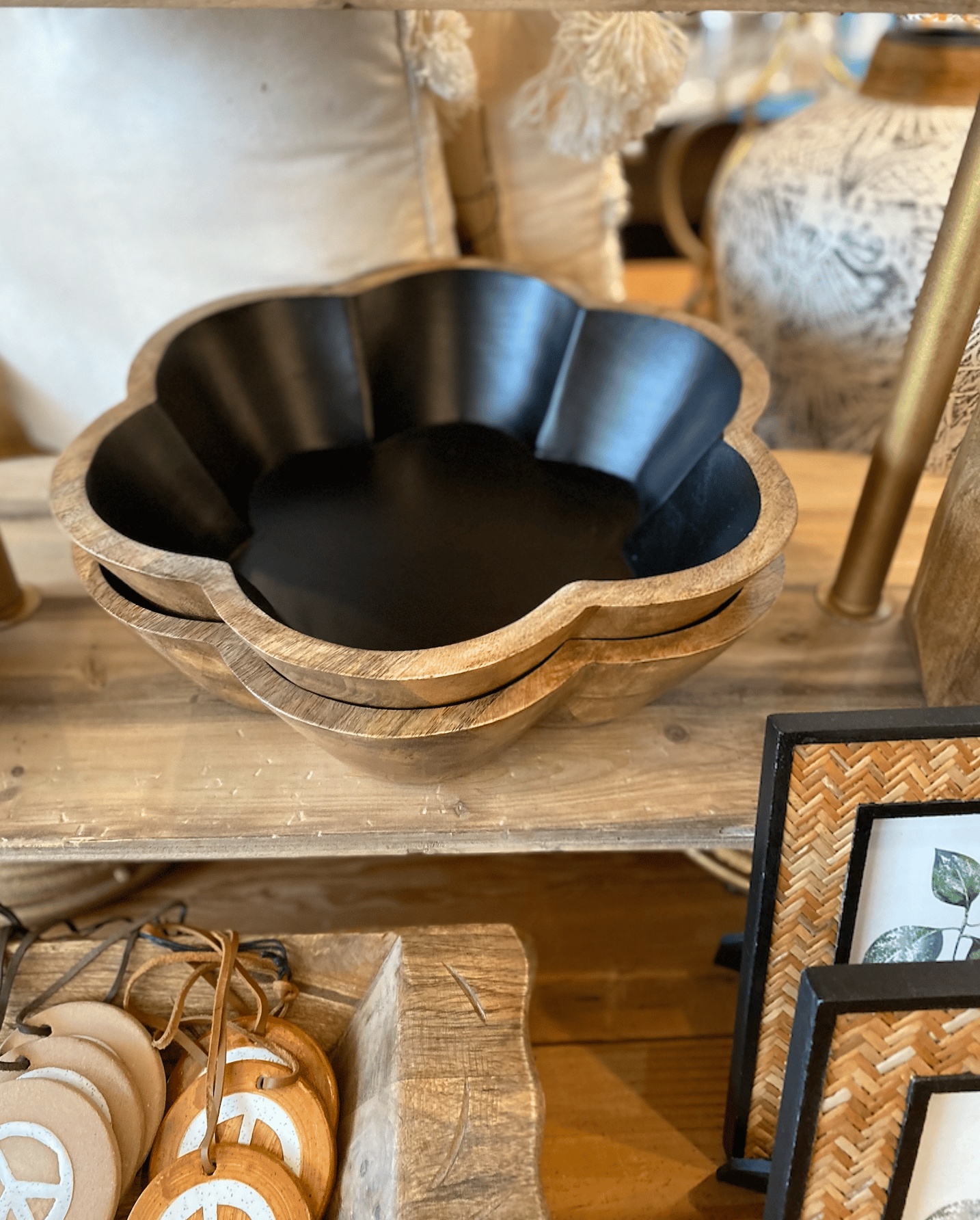 Black Flower Shaped Bowl