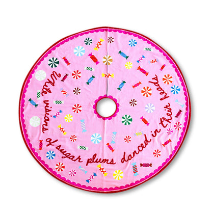 Sugar Plums Embroidered Tree Skirt