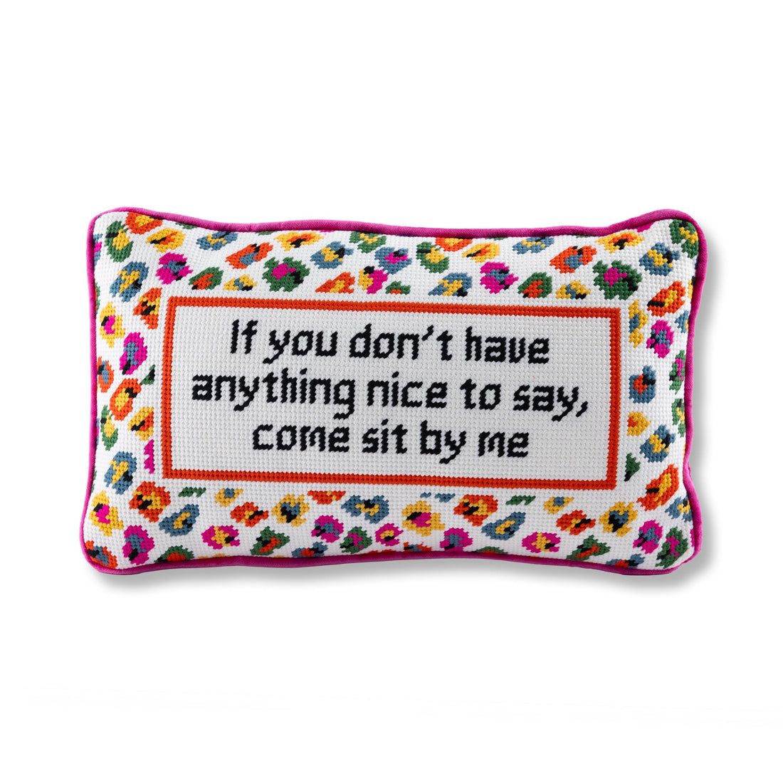 Come Sit By Me Needlepoint Pillow