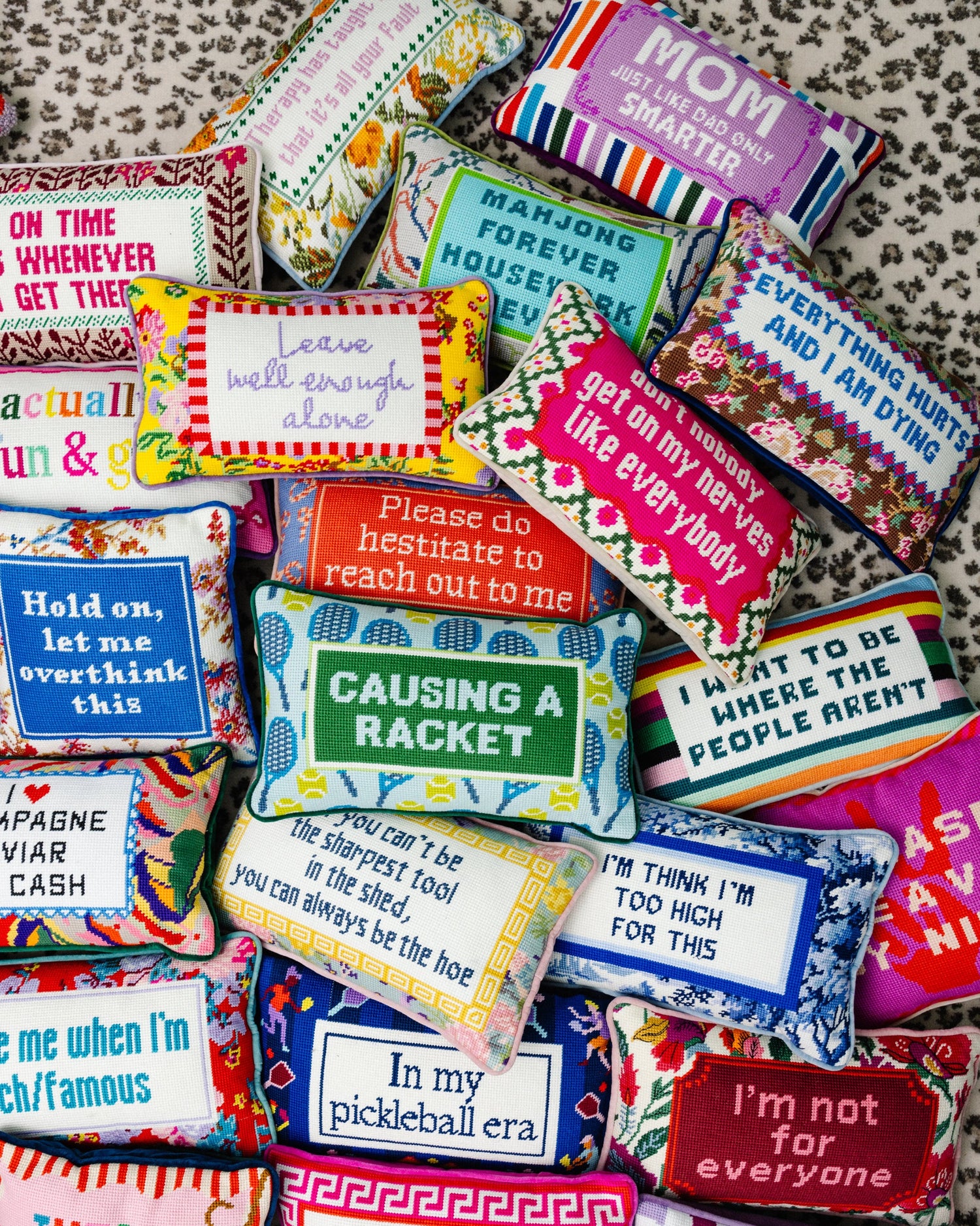 Everything Hurts Needlepoint Pillow