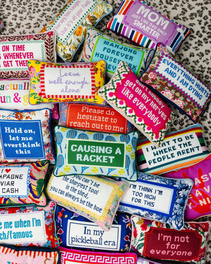 Everything Hurts Needlepoint Pillow