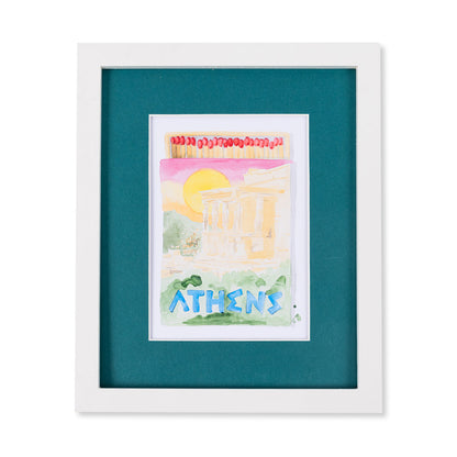 Athens Matchbook Art Print