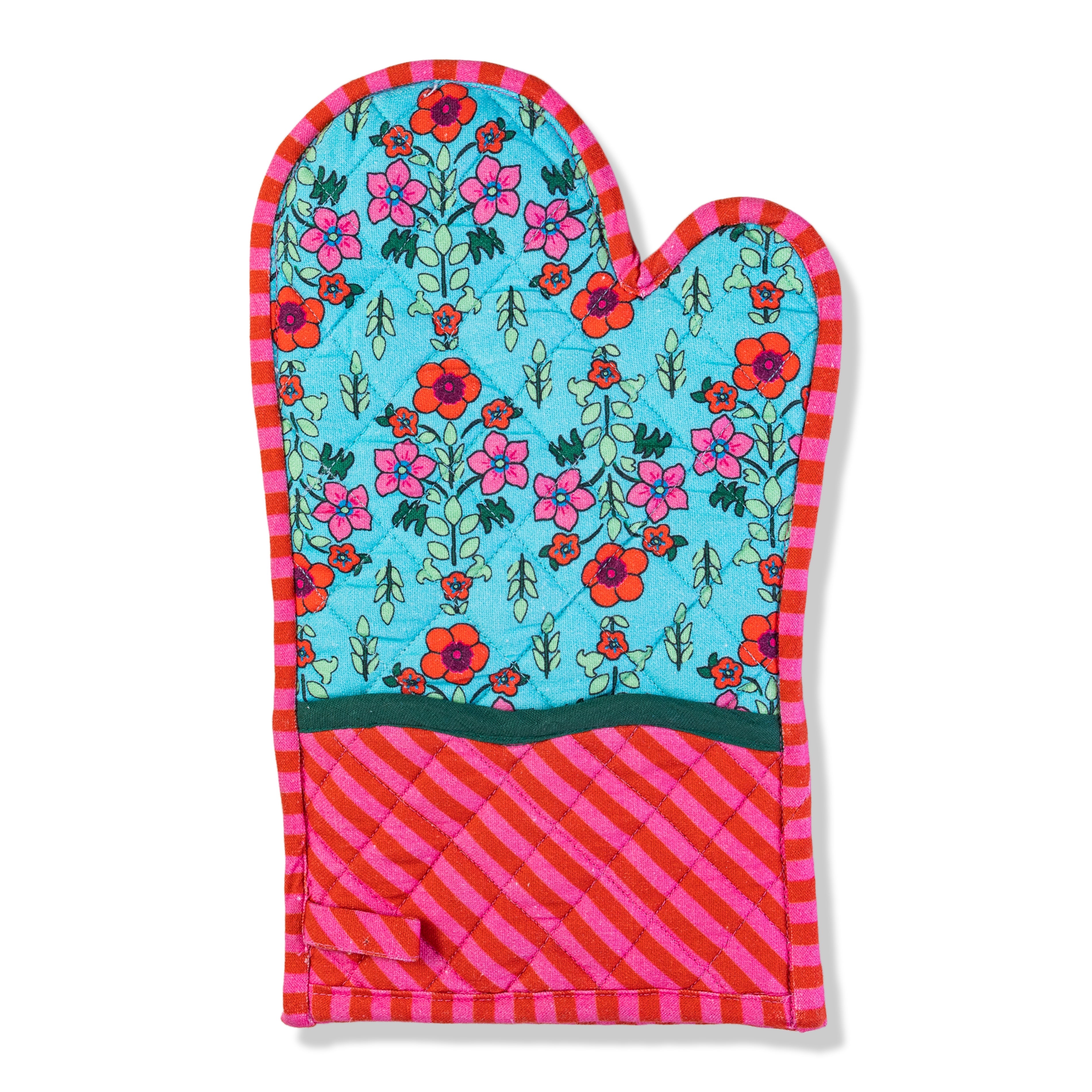Turquoise Pot Holder &amp; Oven Mitt