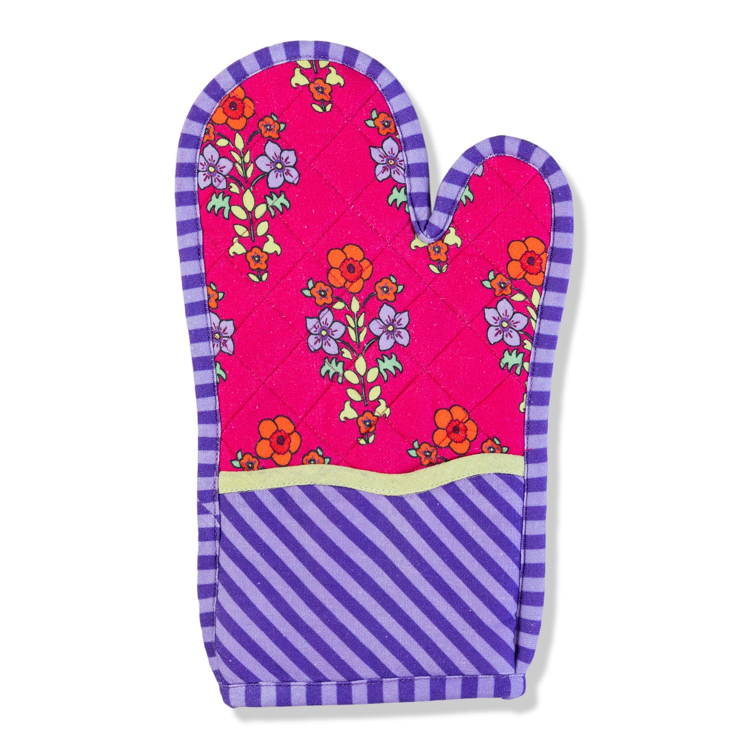 Fuchsia Pot Holder &amp; Oven Mitt