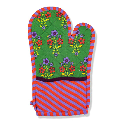 Green Pot Holder &amp; Oven Mitt