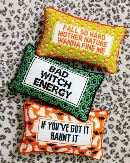 Haunt It Needlepoint Pillow
