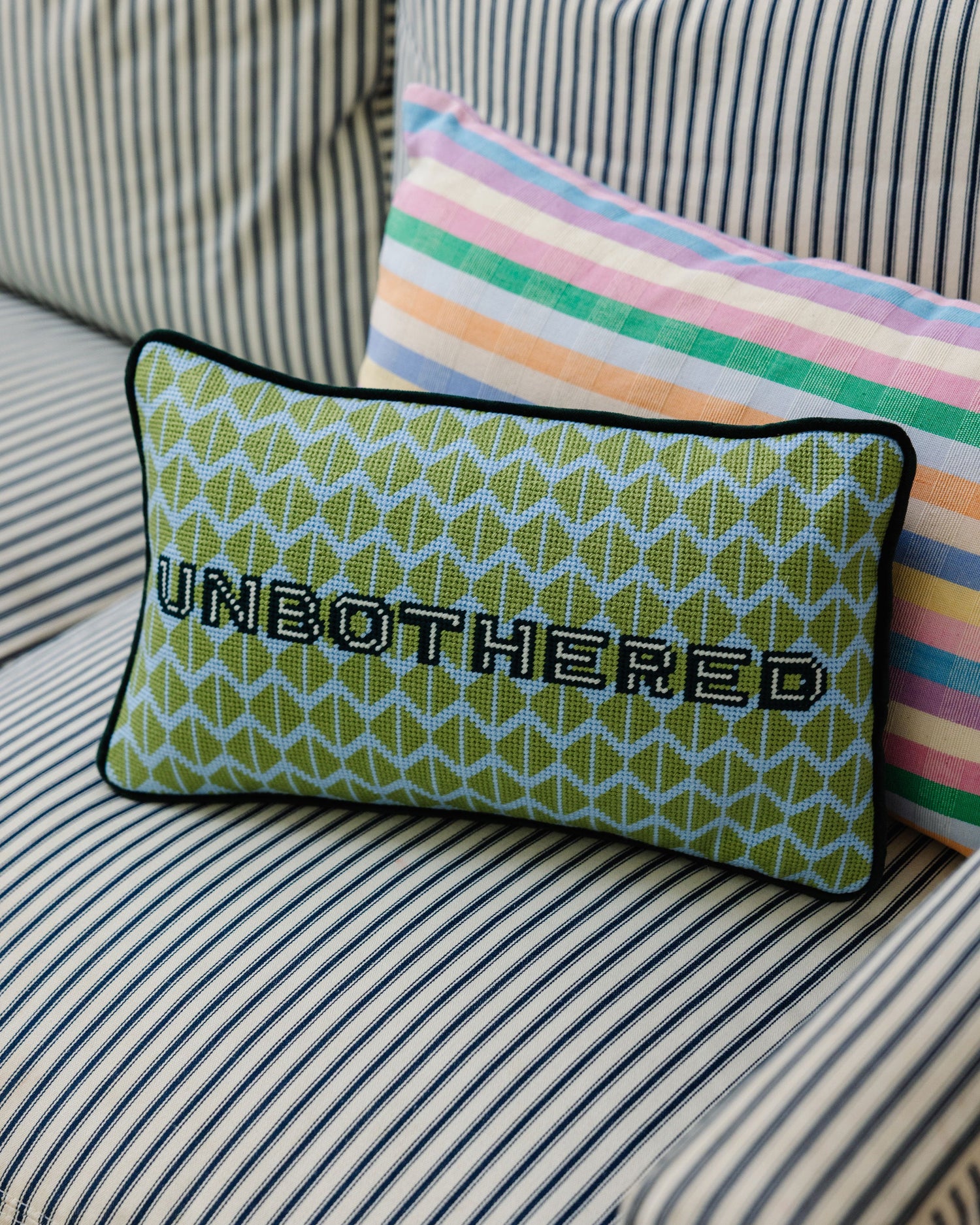 Unbothered Needlepoint Pillow