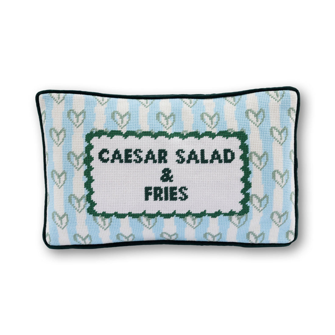 Girl Dinner Needlepoint Pillow