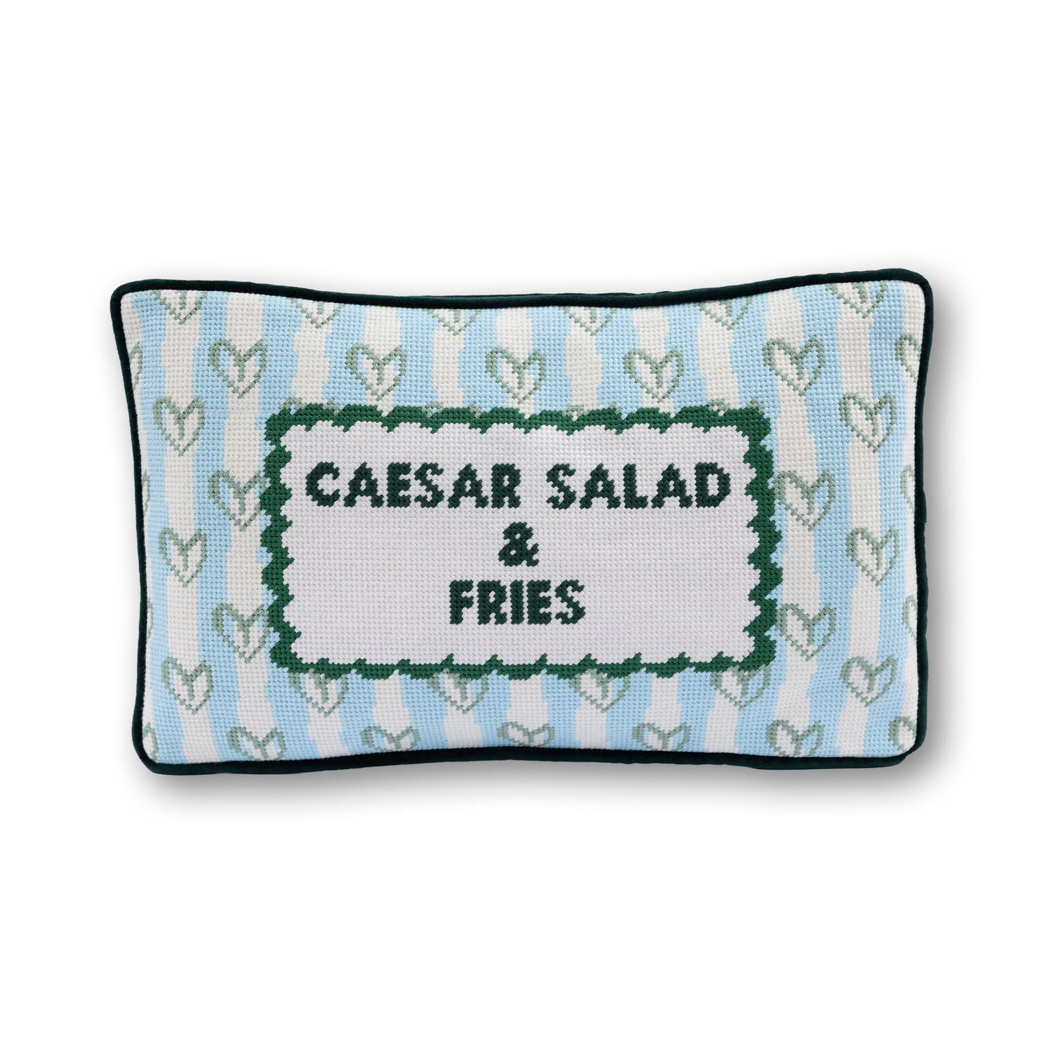 Girl Dinner Needlepoint Pillow
