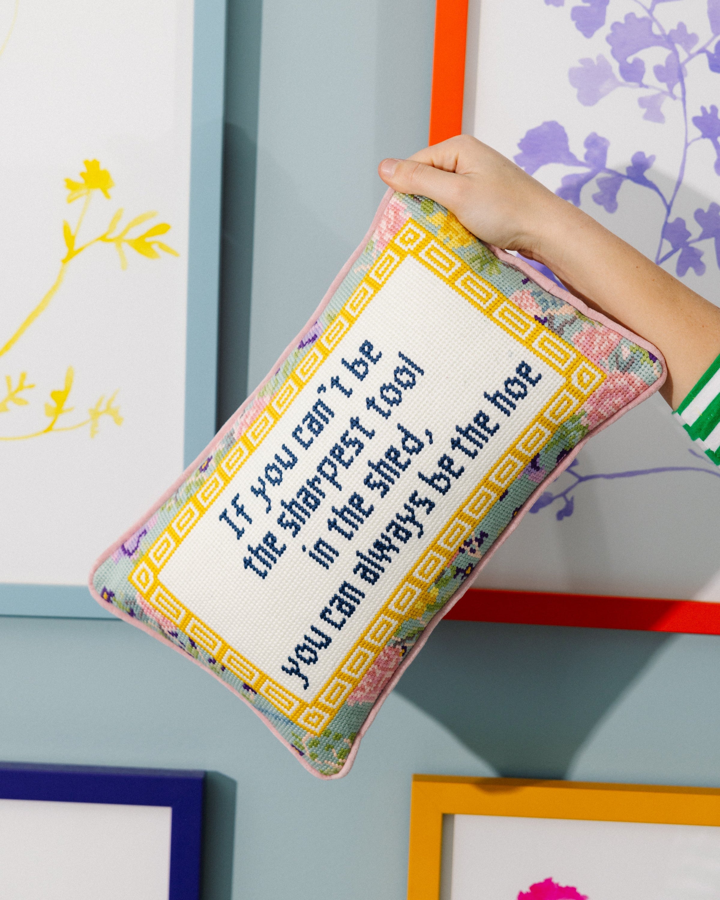 Sharpest Tool Needlepoint Pillow