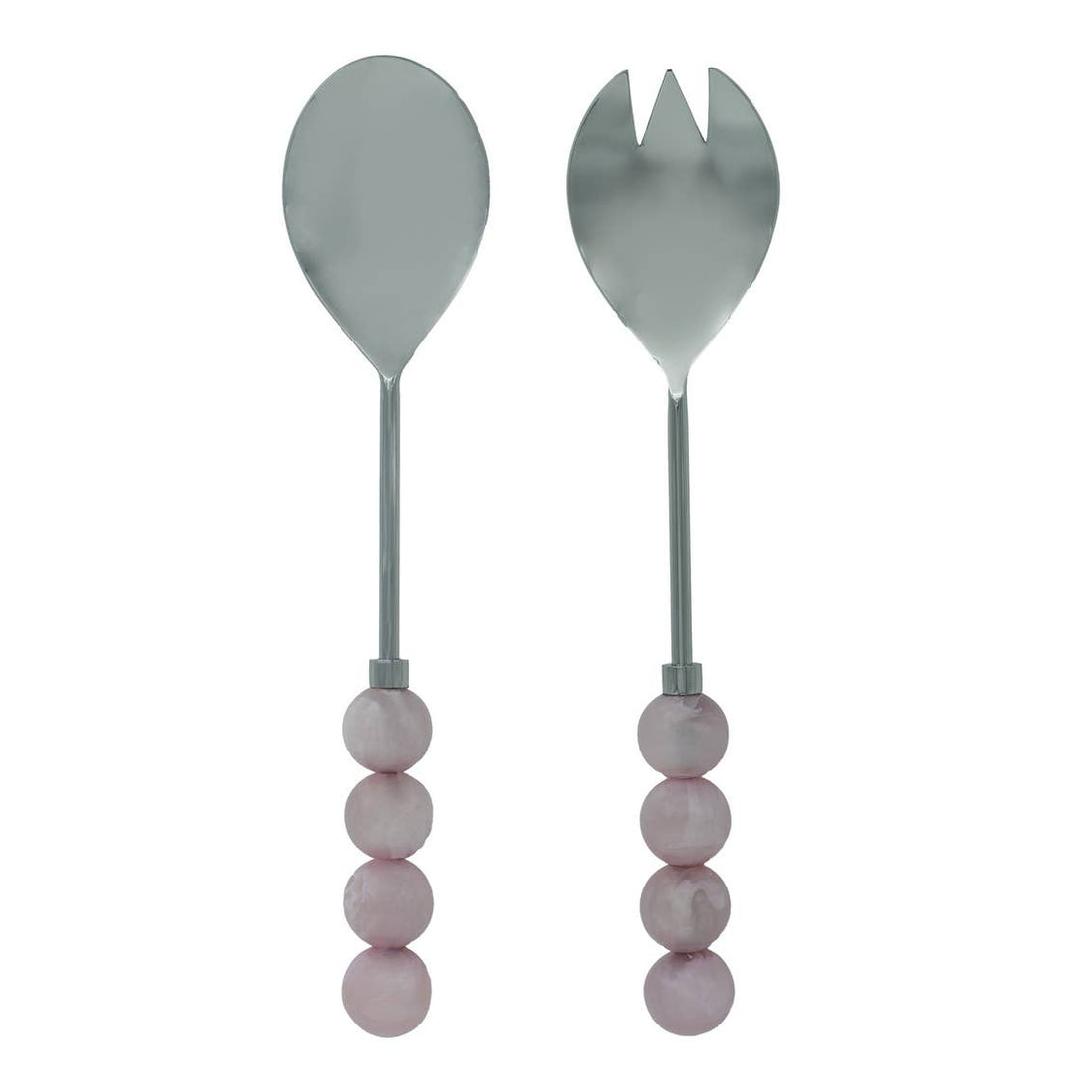 Hyaline Bubble Salad Servers - Pink