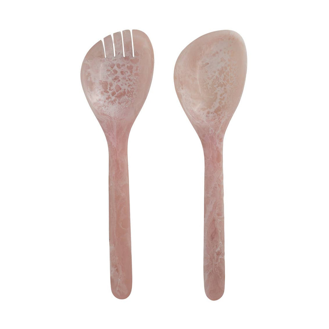 Set of Two Radiant Resin Salad Servers - Blush