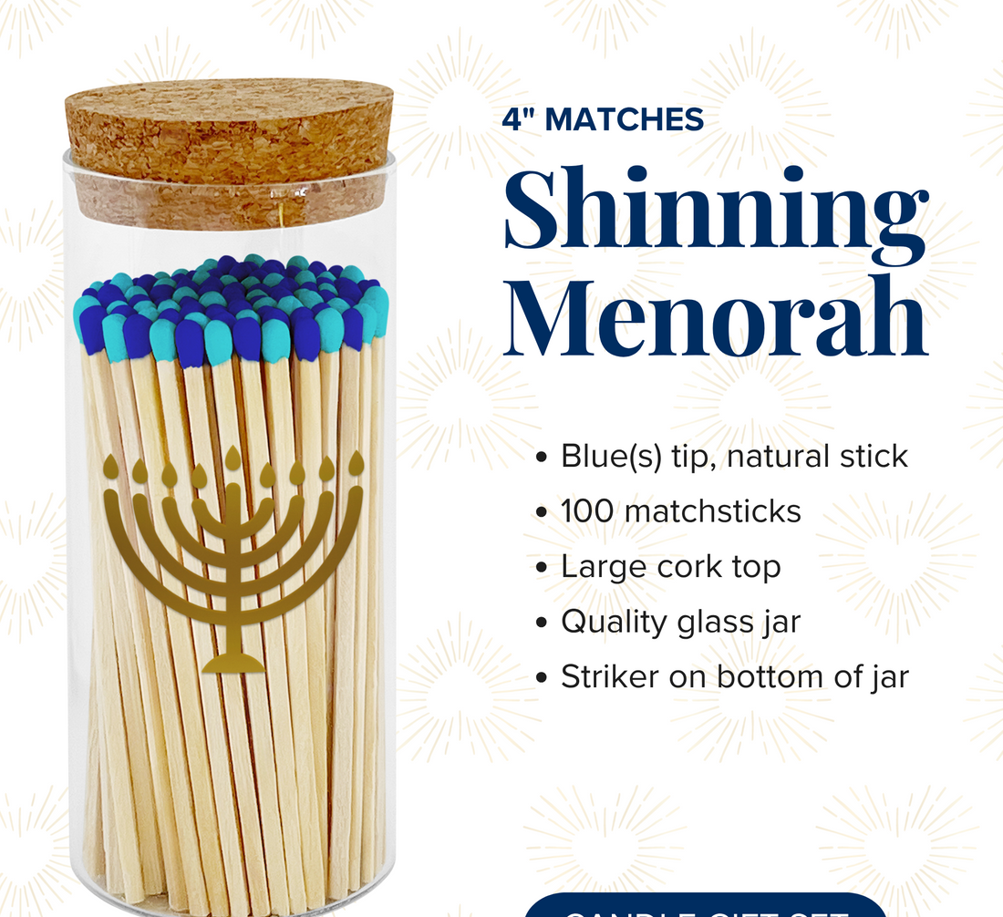 Shining Menorah Decorative Matches - Gifts &amp; Stockings