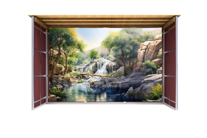 Banyas Watercolor Sukkah Mural