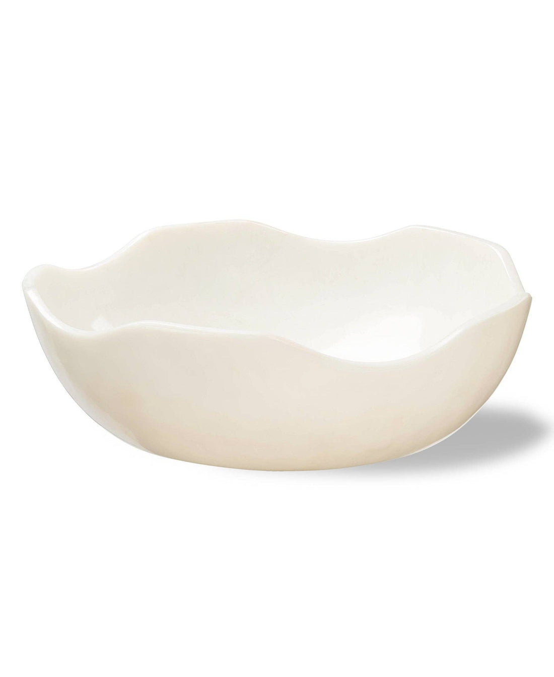 Wavy Resin Bowl: White / Large 13&