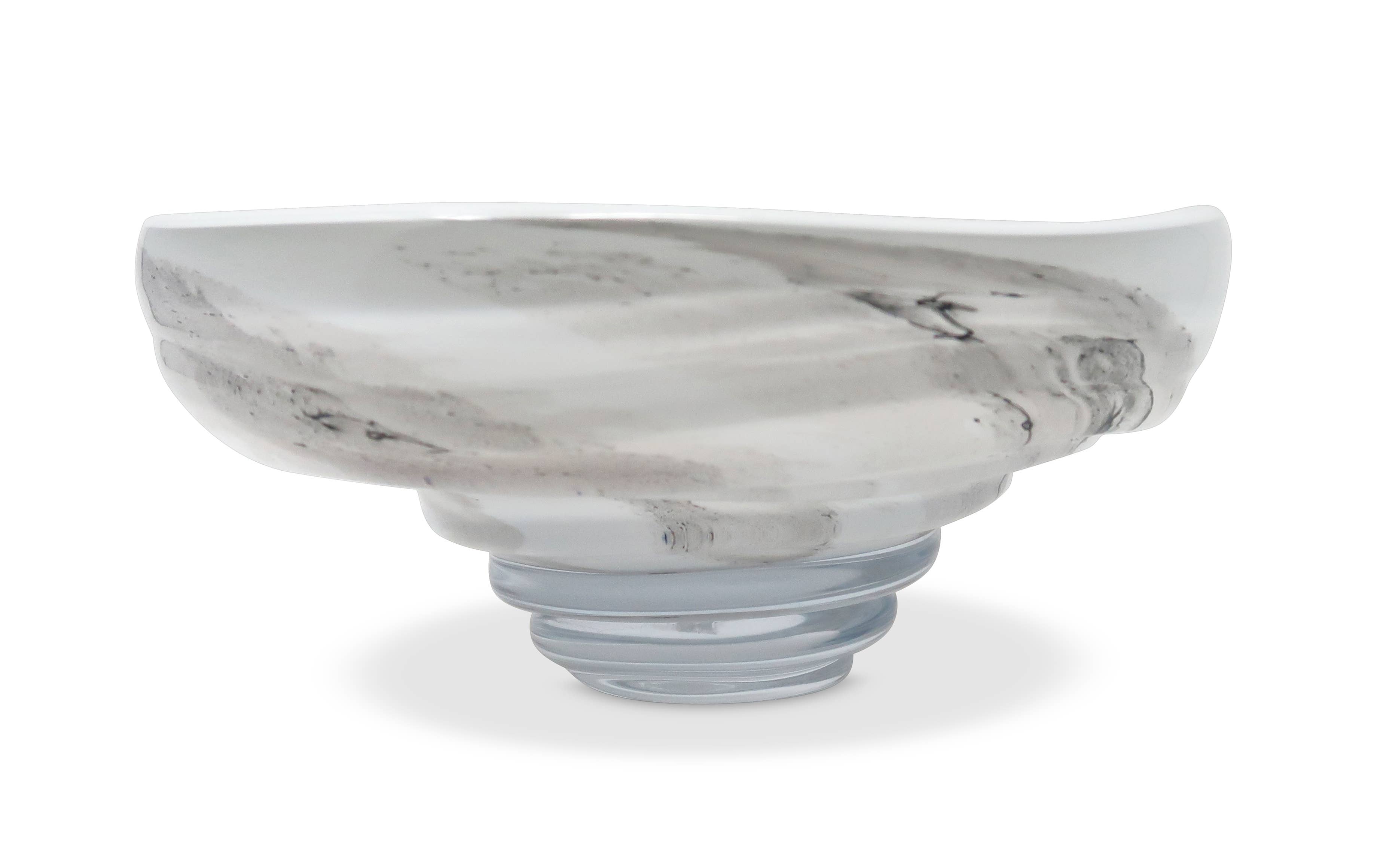 Glass Centerpiece Bowl, 10.75&quot;D: White