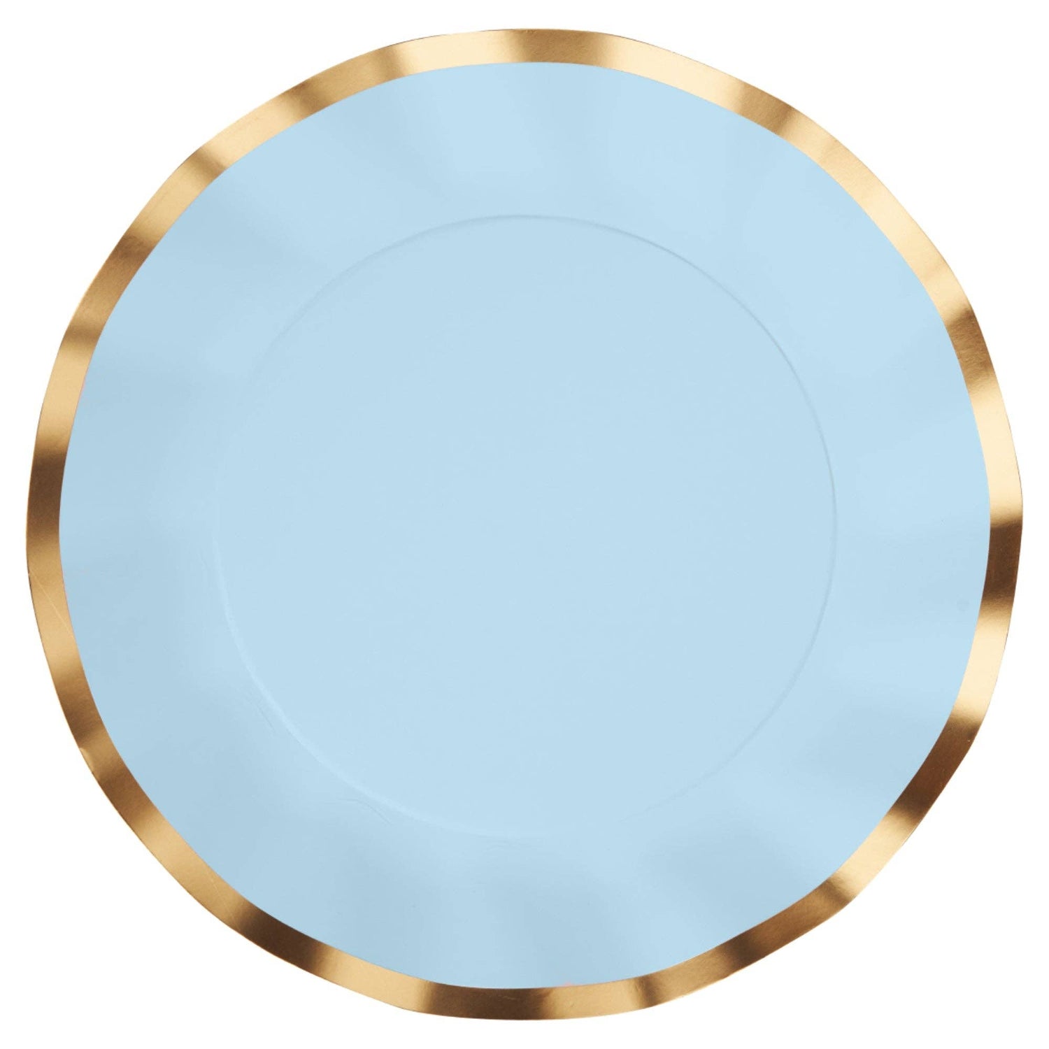 Wavy Dinner Paper Plate Everyday Sky Blue/8ct