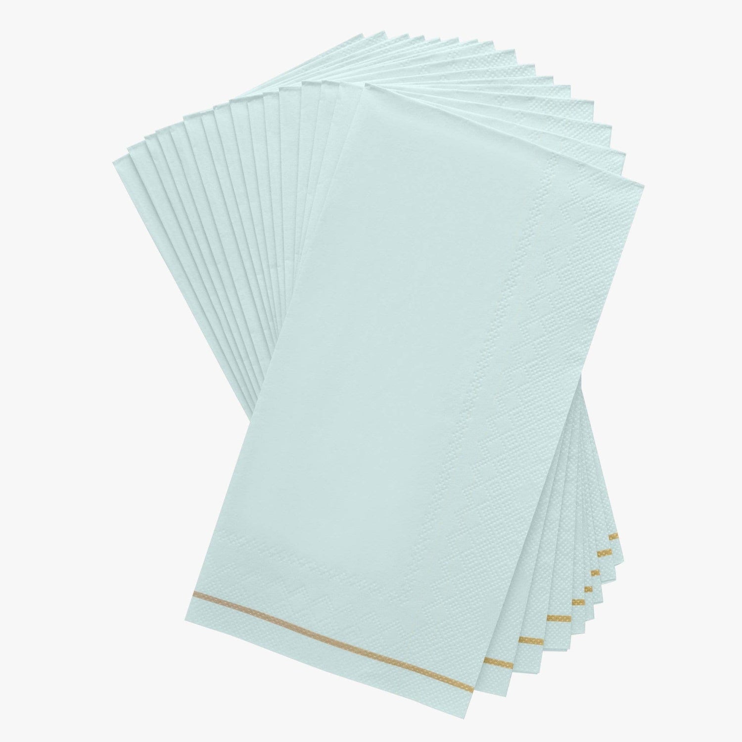 Mint with Gold Stripe Paper Napkins - 3 available sizes