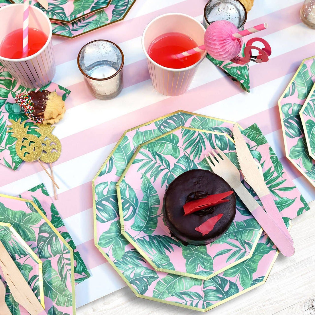 Palm Leaves Paper Cocktail Napkins (25 per Pack)